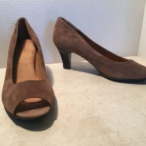 G.H. Bass & Co. Alexandria Light Suede Heels